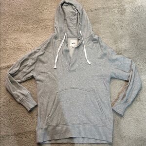 Aerie V-Neck Oversized Hoodie Grey Women’s Size XS